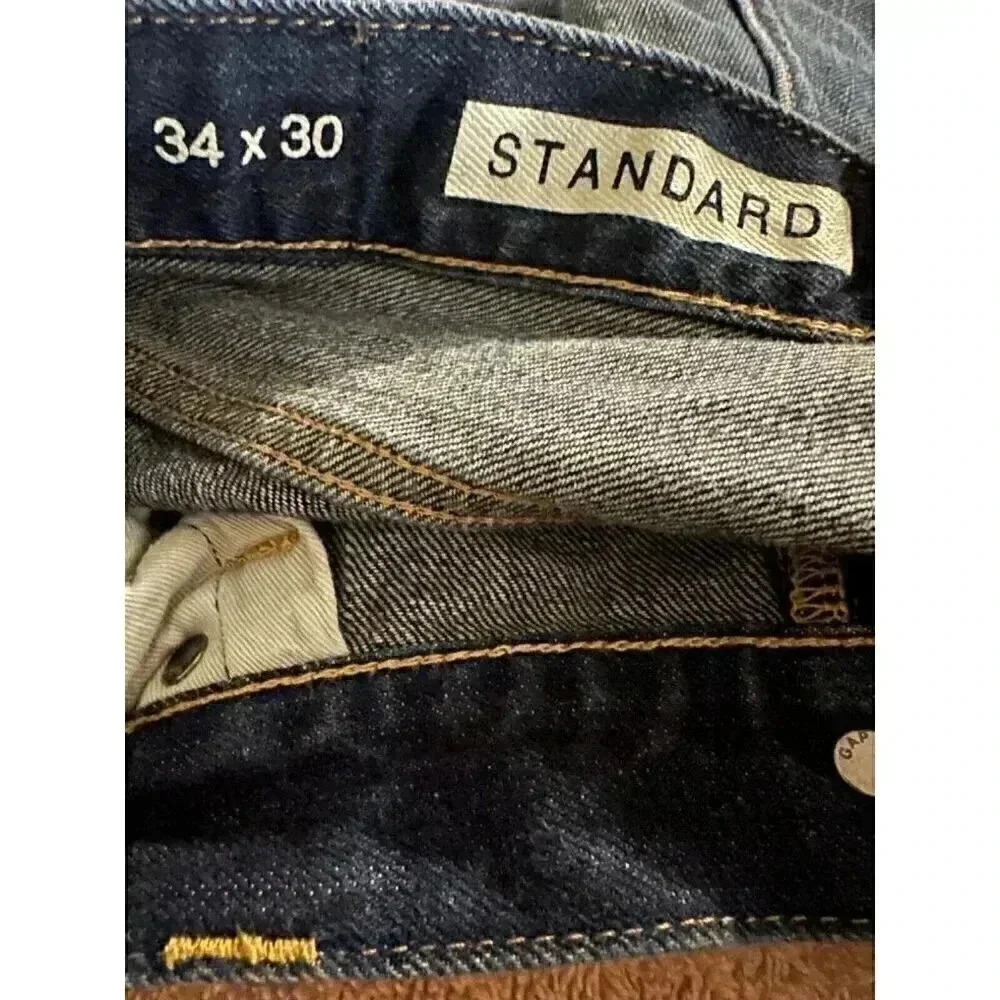 1969 GAP 34 X 30 MEN’S STANDARD FIT DISTRESSED JEANS measures - Picture 9 of 11